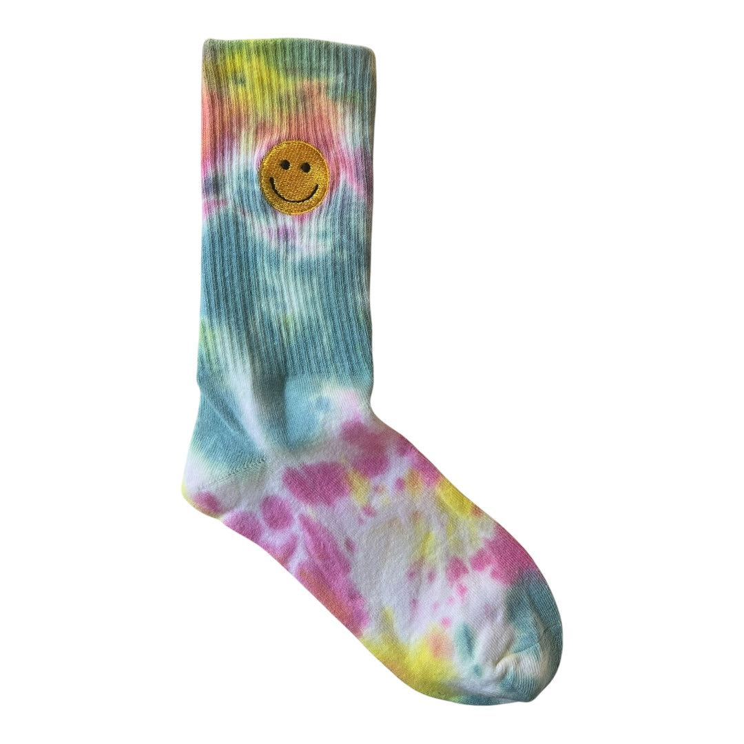 Happy tie-dye socks