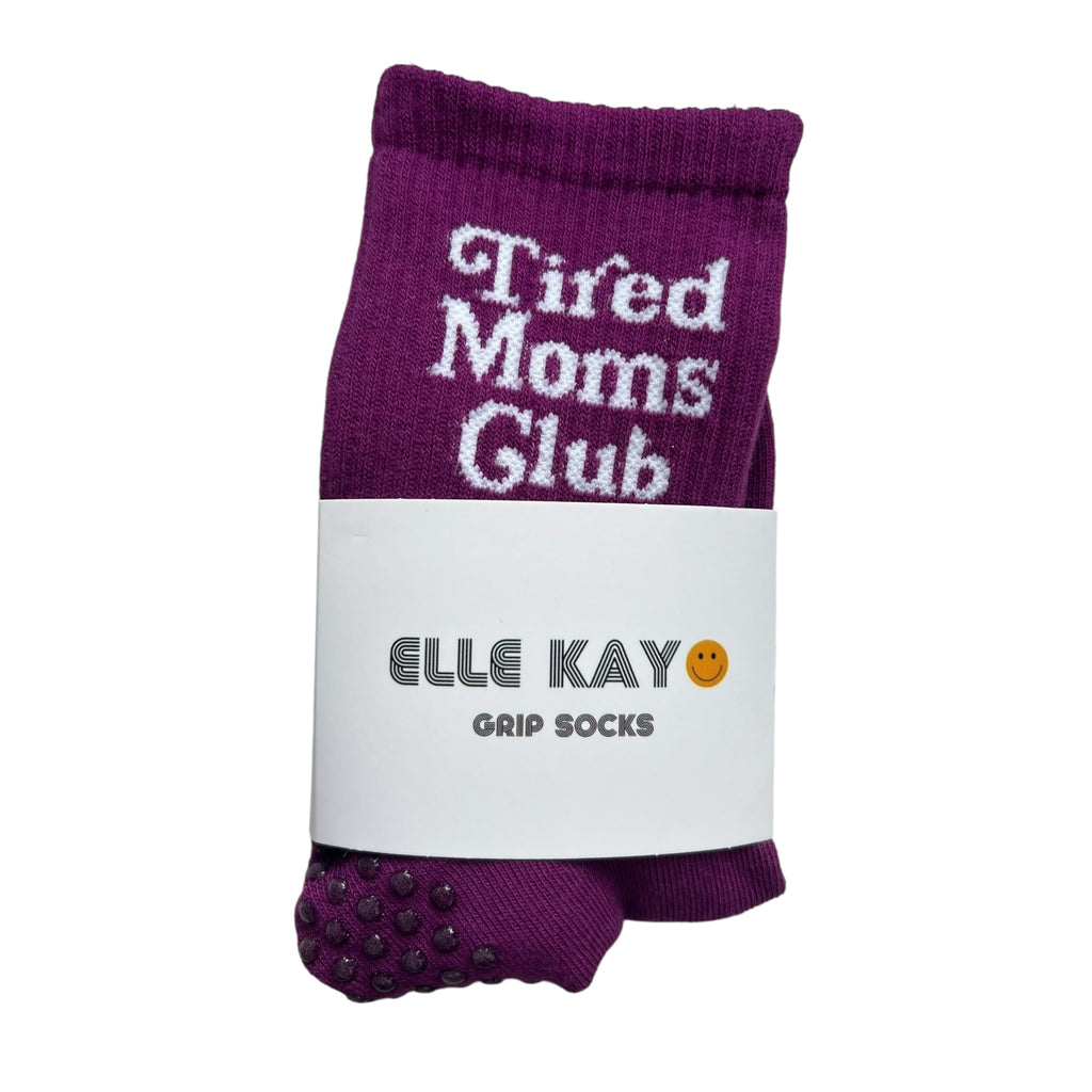 Tired moms club Pilates socks