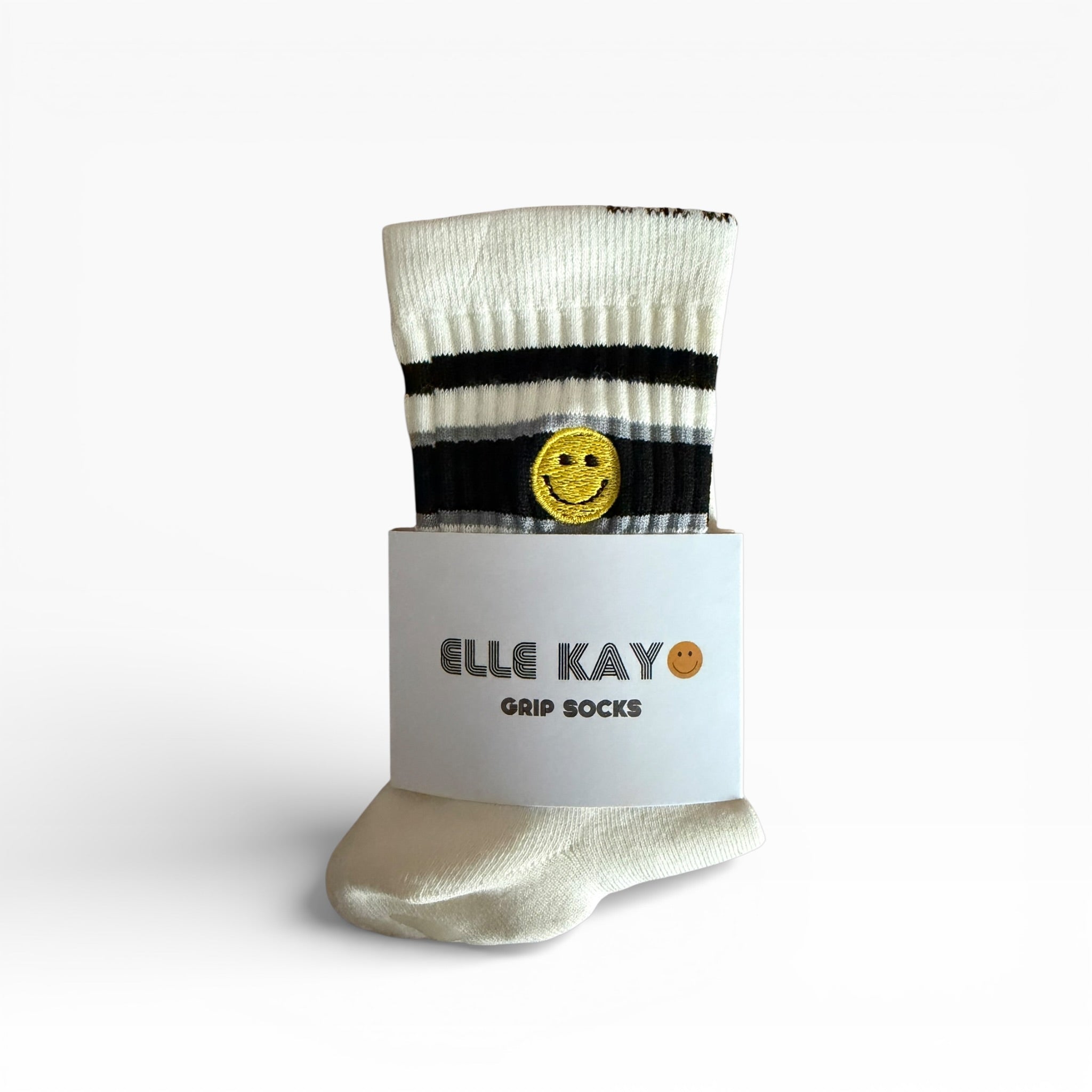 🙂 Retro Pilates socks / black