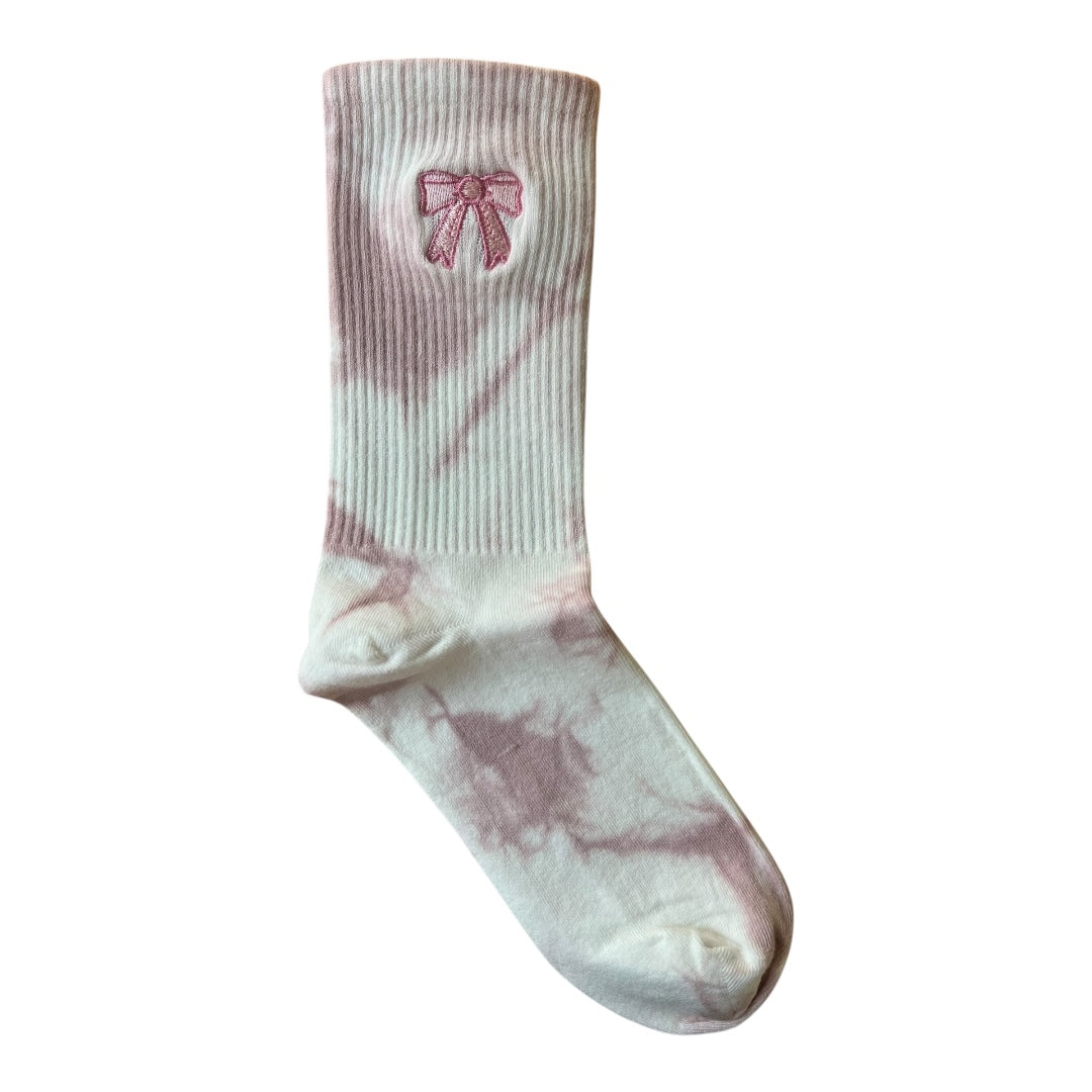 Bow tie-dye socks