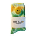 🙂 Sunset Lime tie dye Pilates Socks