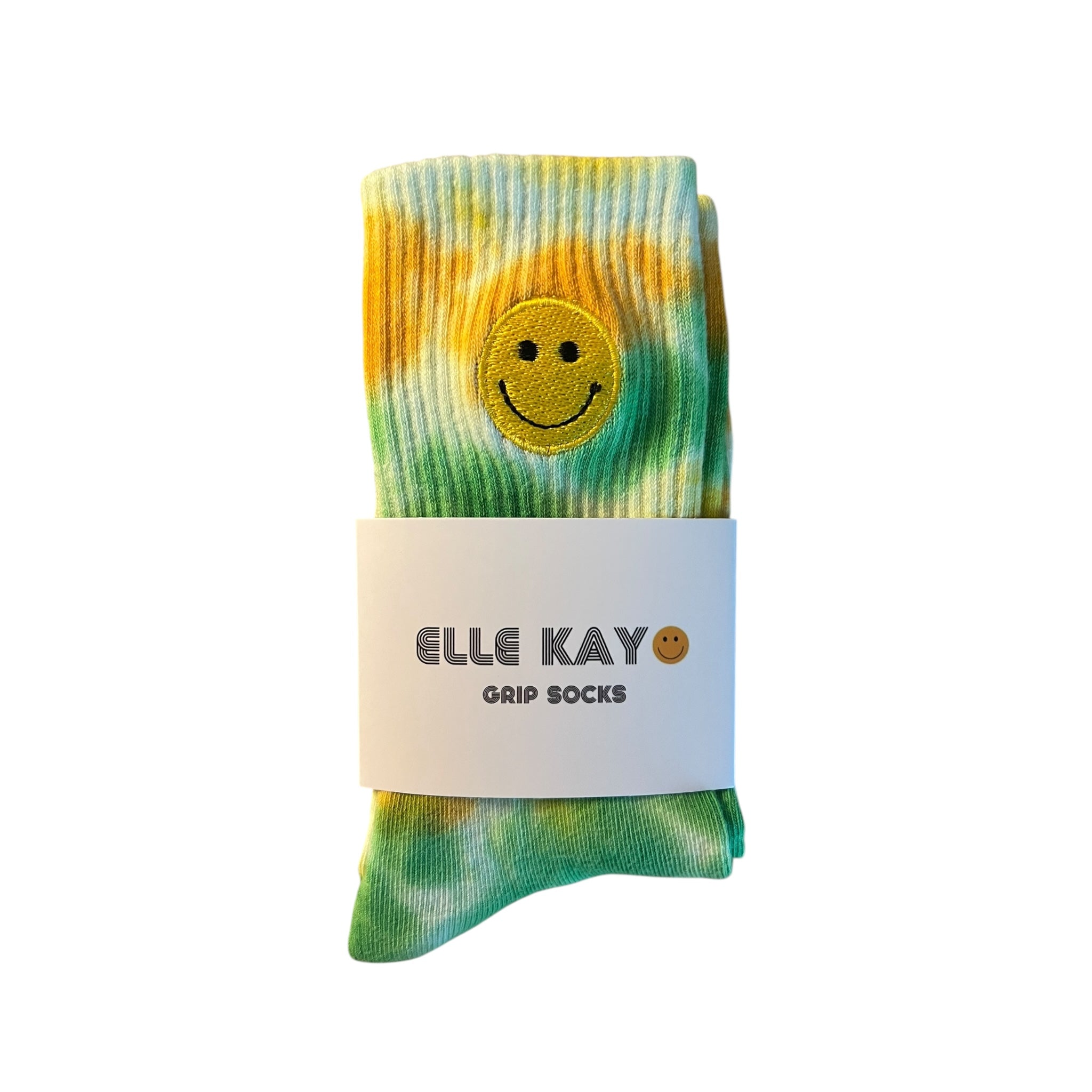 Sunset Lime tie dye Pilates Socks