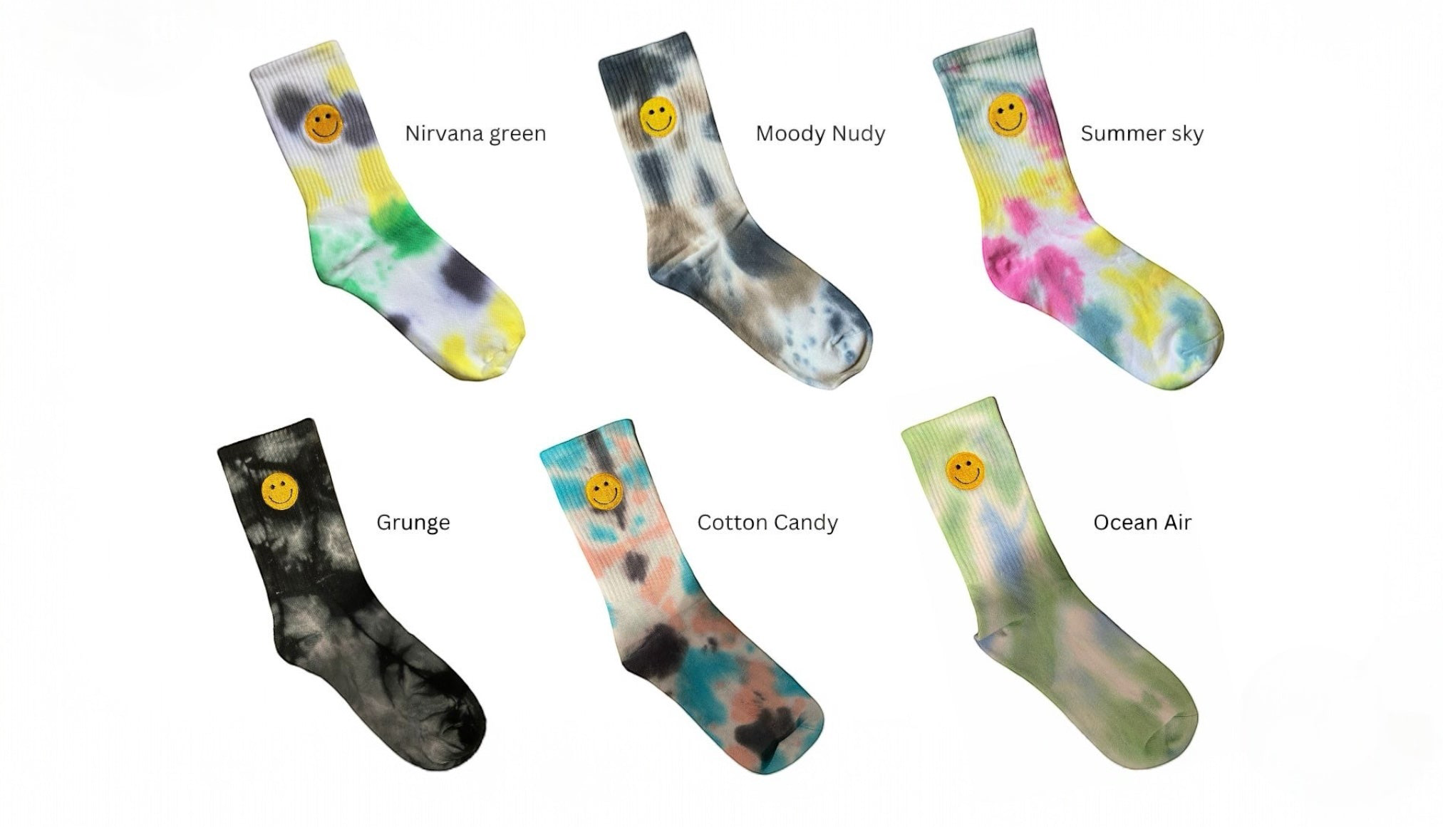 Happy tie-dye socks