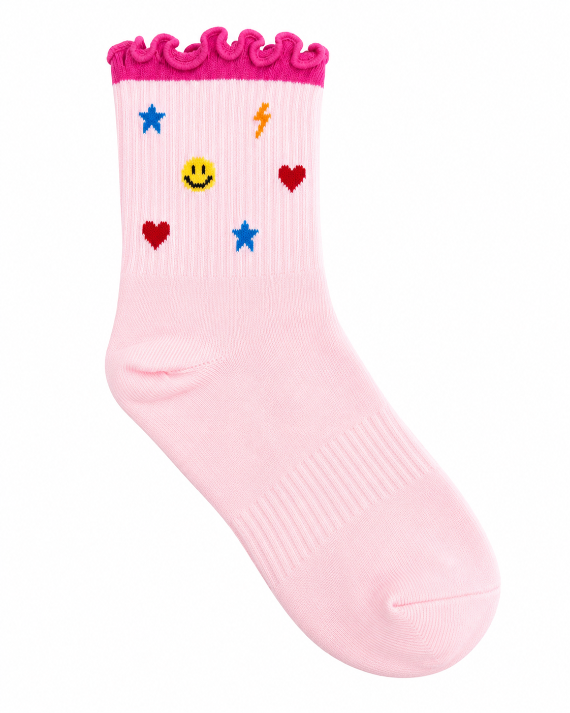 💙🩷💛 Charm & ruffle Socks