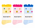 💙🩷💛 Charm & ruffle Socks