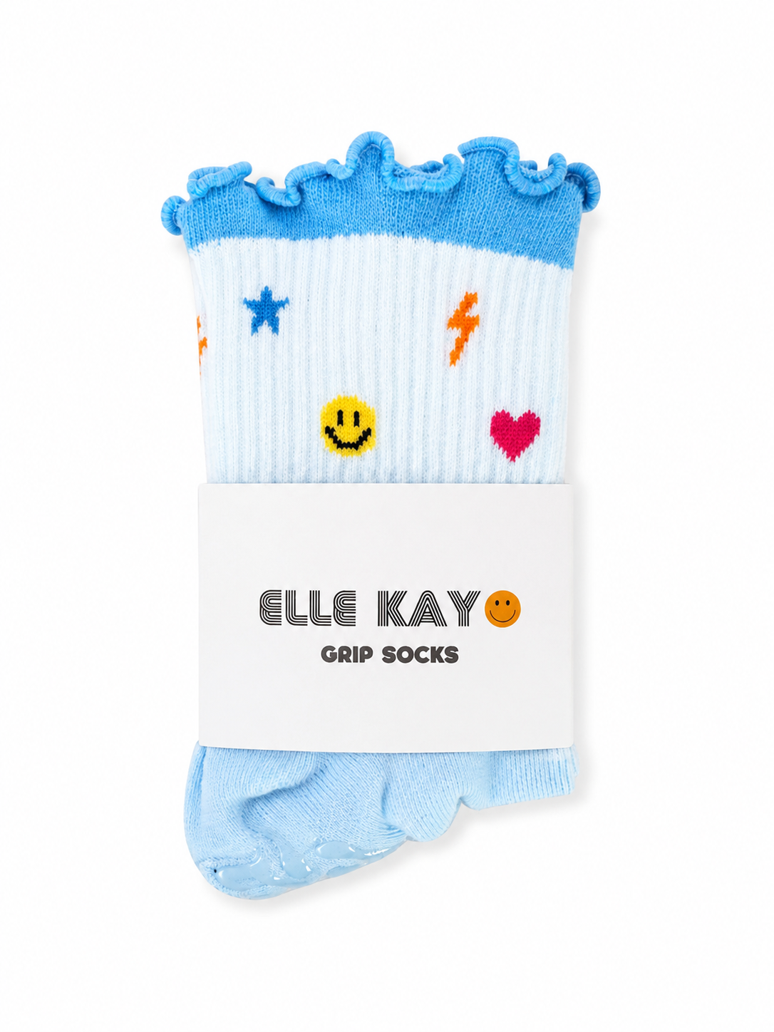 💙 Charm & ruffle Pilates Socks- Blue