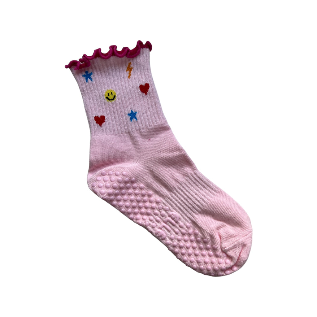 Charm & ruffle Pilates socks