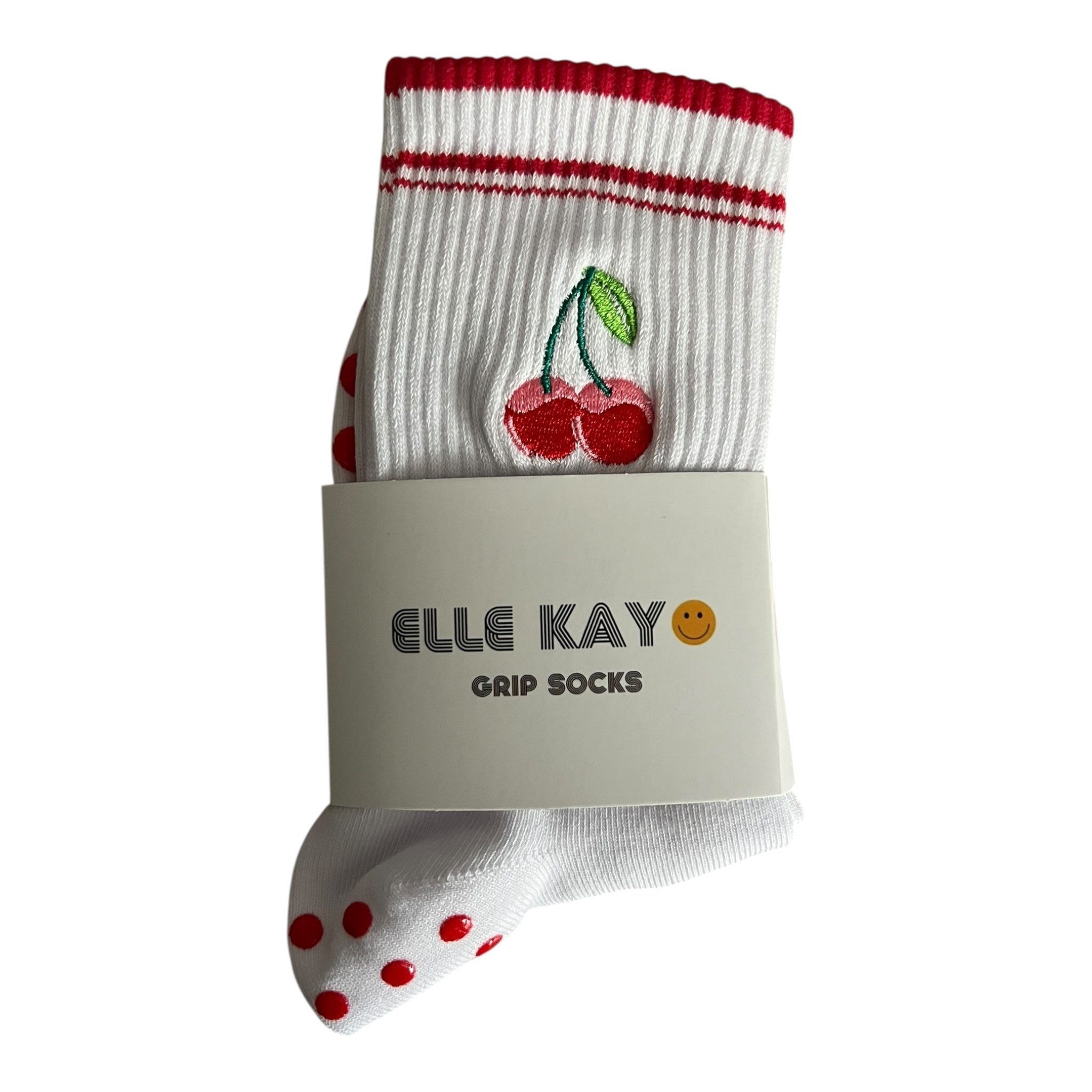 Cherry season Pilates socks