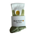 🙂 Happy wavvy Pilates Socks- green