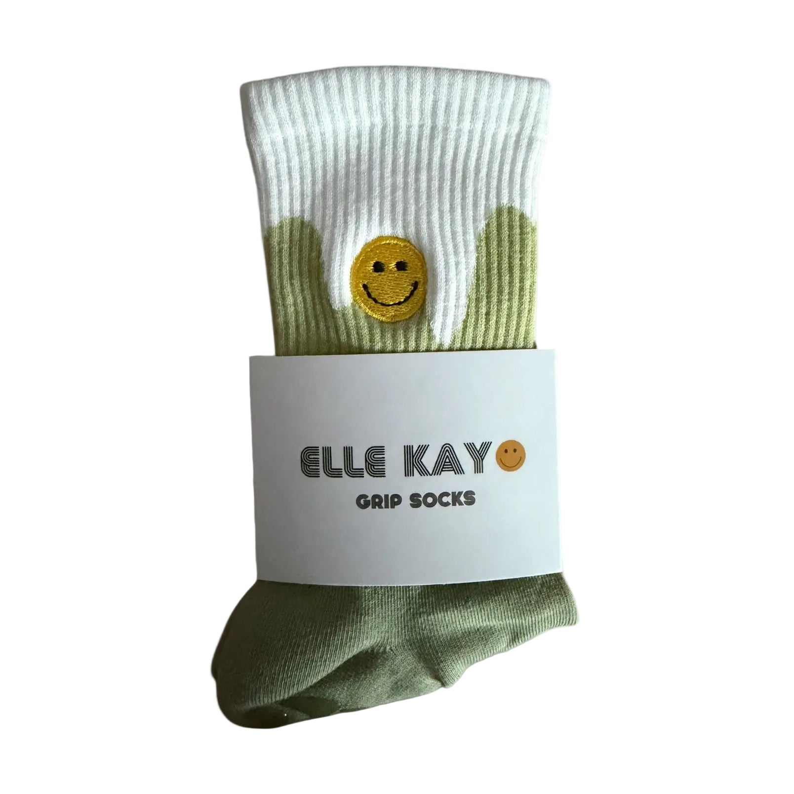 🙂 Happy wavvy Pilates Socks- green