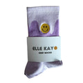 🙂 Happy wavvy Pilates Socks- purple