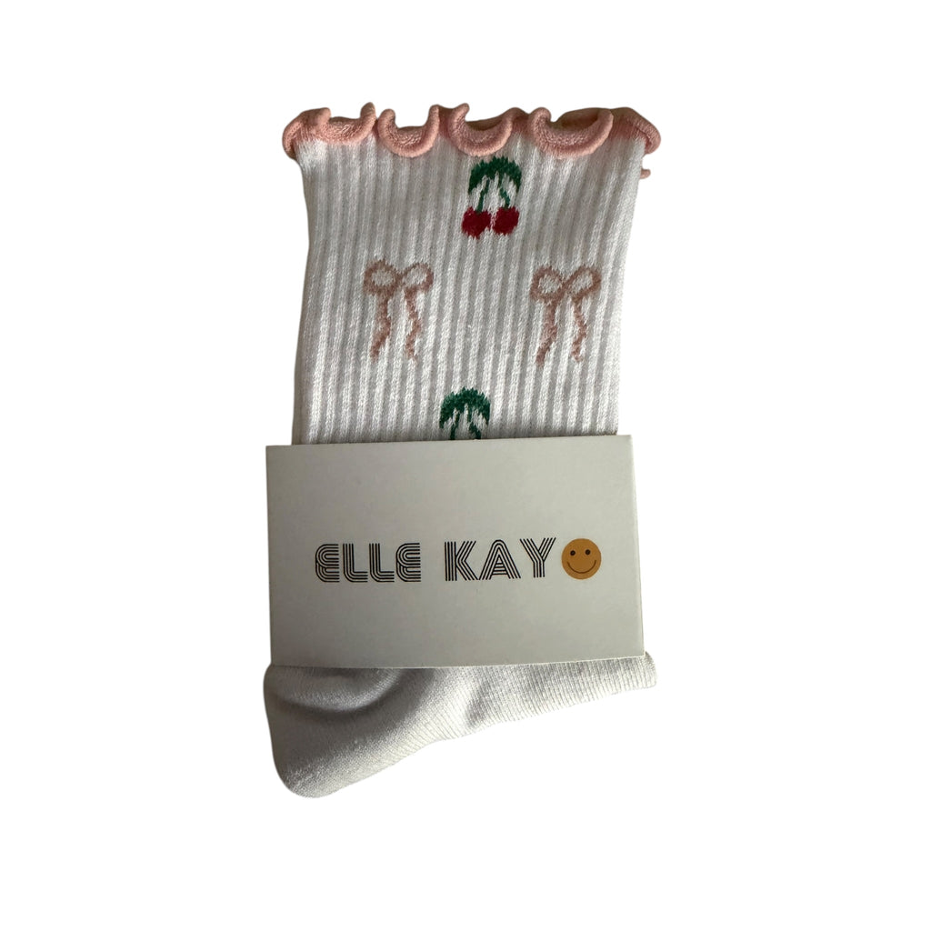 🍒🎀 Cherries & Bows Socks