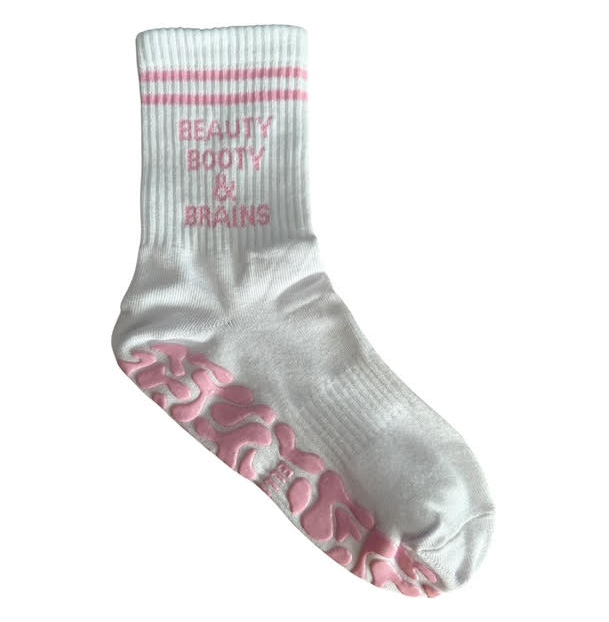 🧠 Beauty Booty & Brains Pilates Socks